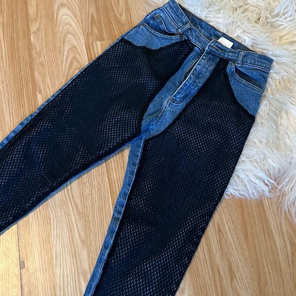 Vintage Seruchi French 80s Fishnet Jeans